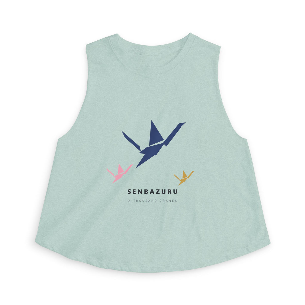 Senbazuru Crop Top in Heather Dusty Blue
