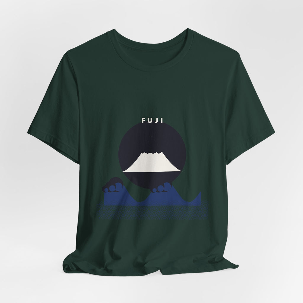 Fuji & Wave T-Shirt - original anime design, view 6