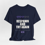 Respawn And Try Again Anime T-Shirt - original anime design, view 22