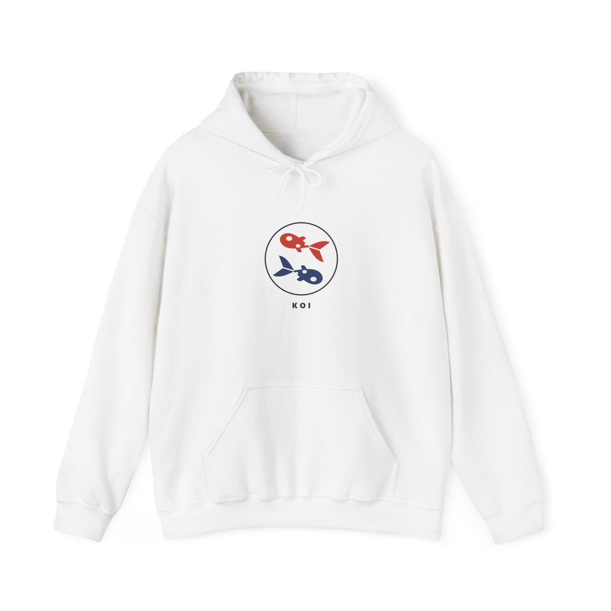 Koi Pair Hoodie in White
