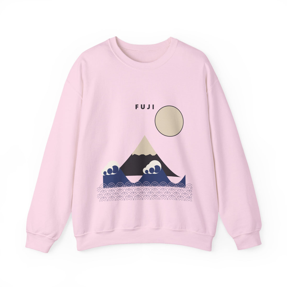 Fuji & Wave Sweatshirt in Light Pink
