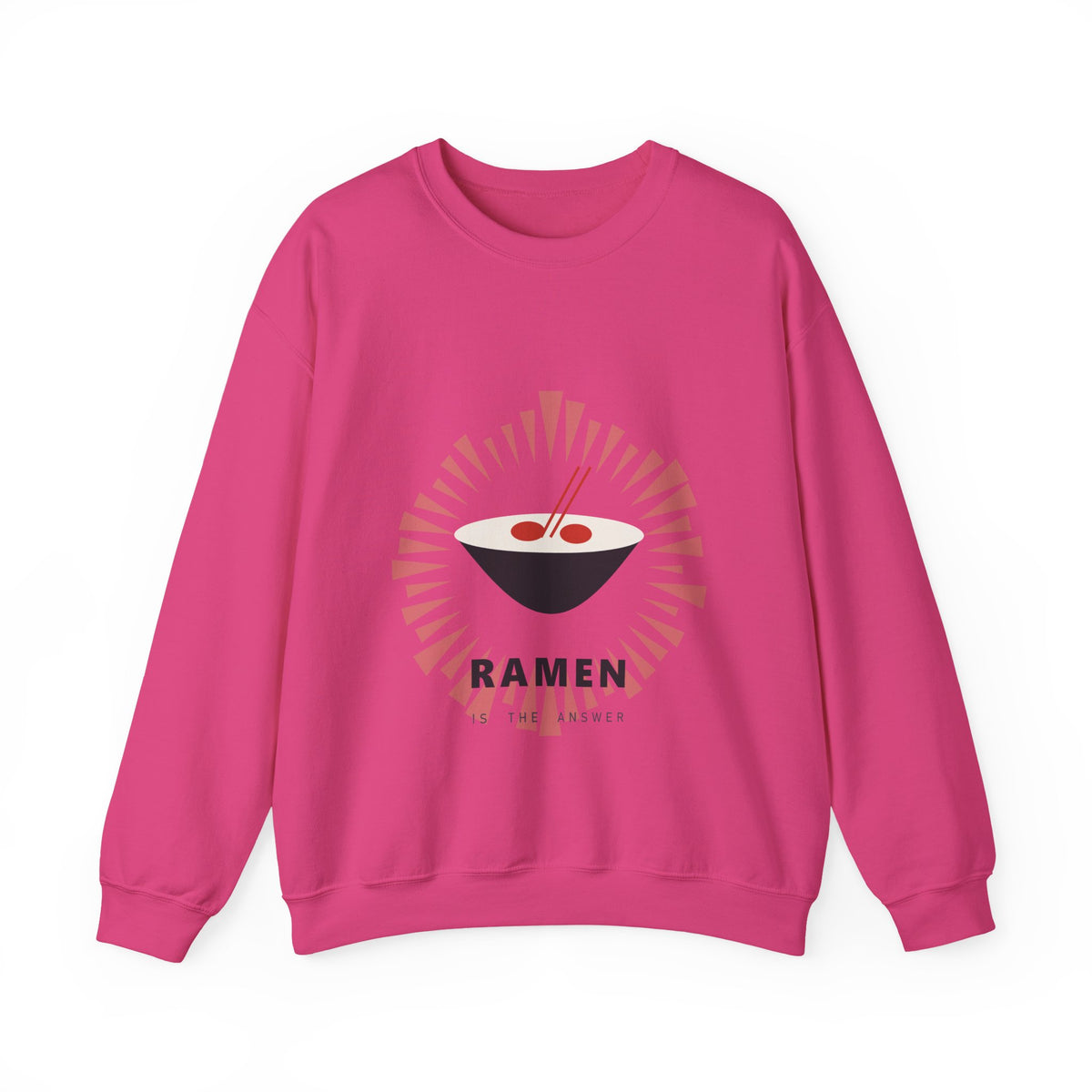 Ramen Is The Answer Sweatshirt in Heliconia