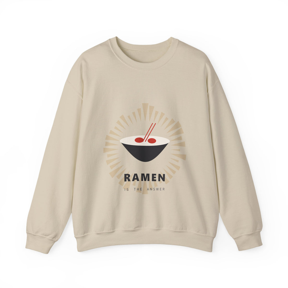 Ramen Is The Answer Sweatshirt in Sand