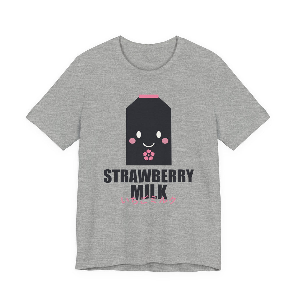Strawberry Milk Anime T-Shirt in Athletic Heather