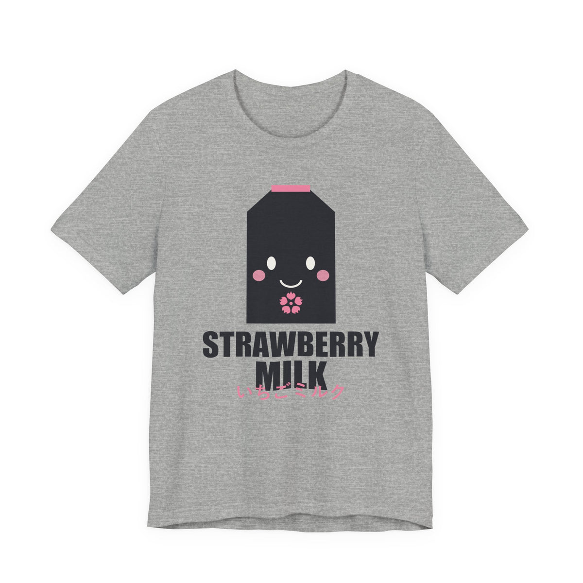 Strawberry Milk Anime T-Shirt in Athletic Heather