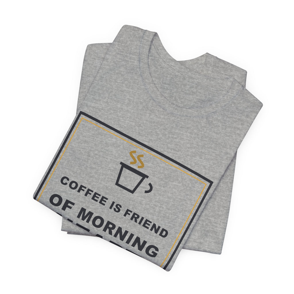 Coffee Is Friend Of Morning Heart Funny Anime T-Shirt - original anime design, view 14