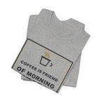 Coffee Is Friend Of Morning Heart Funny Anime T-Shirt - original anime design, view 14