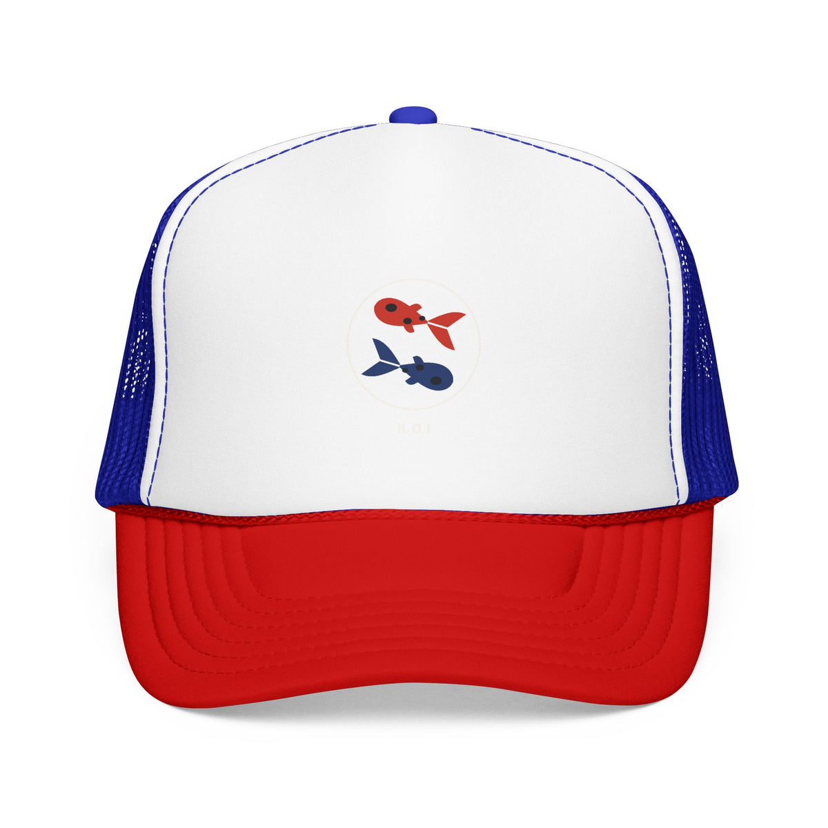 Koi Pair Trucker Cap in Red