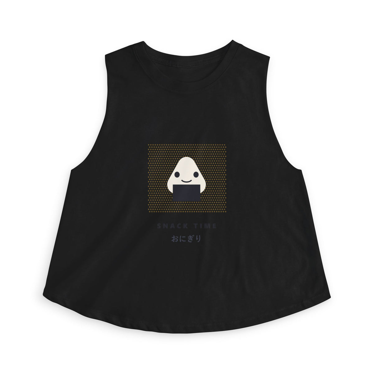 Snack Time Crop Top in Solid Black Blend