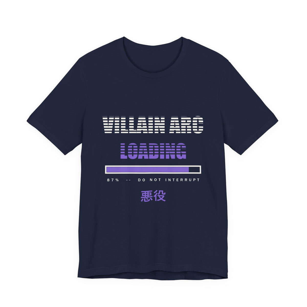 Villain Arc Loading Anime T-Shirt in Navy