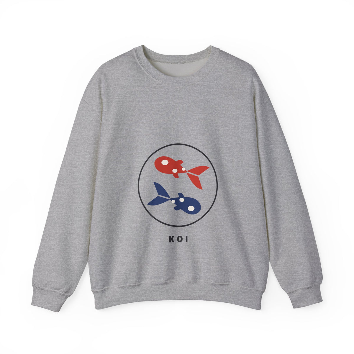 Koi Pair Sweatshirt in Sport Grey