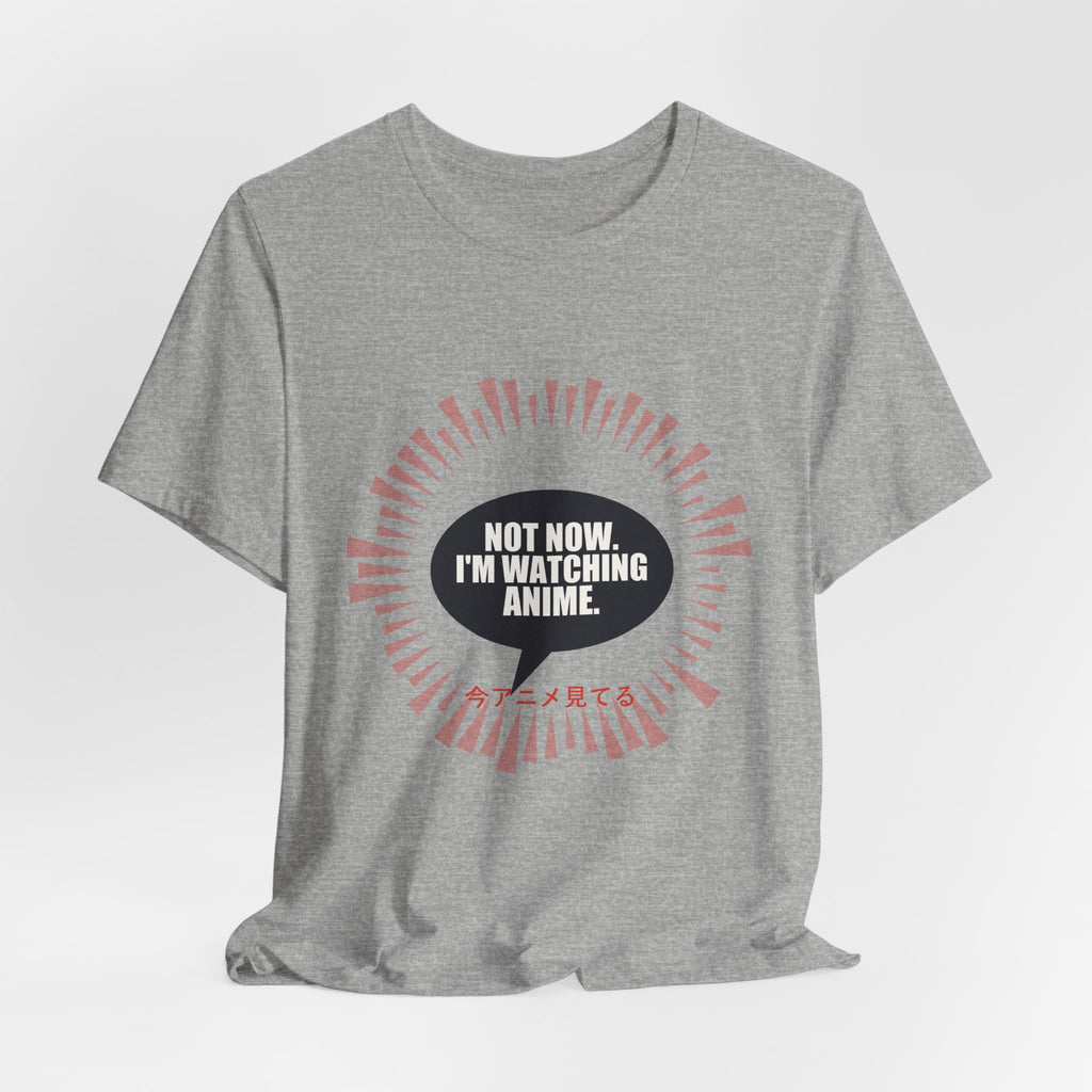 Not Now I'm Watching Anime T-Shirt - original anime design, view 16