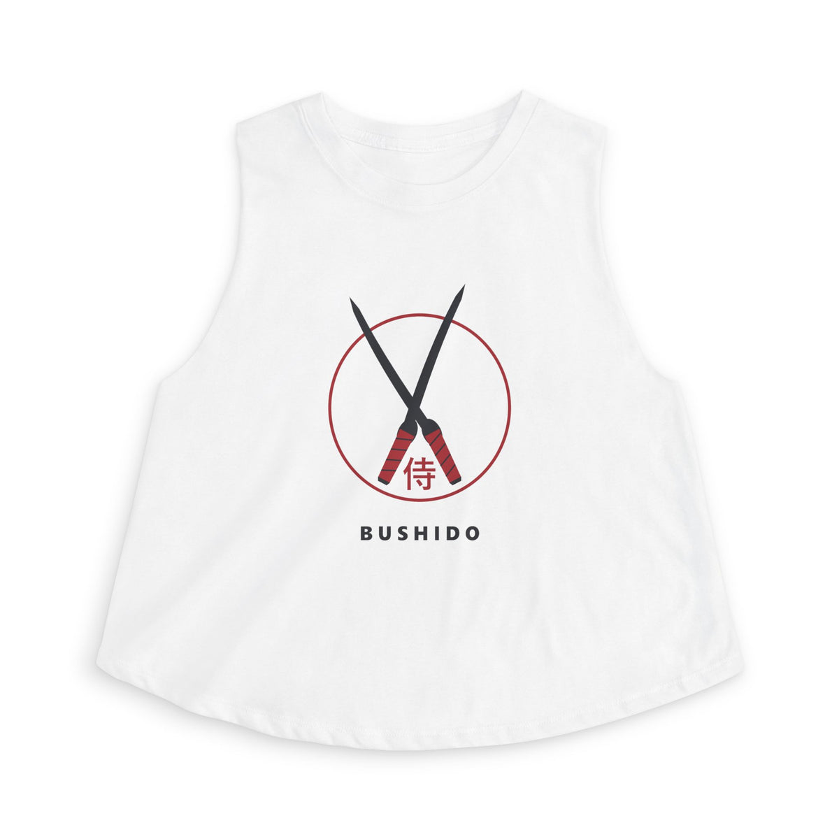 Bushido Crop Top in Solid White Blend