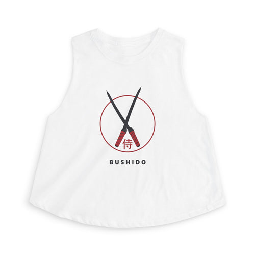 Bushido Crop Top in Solid White Blend