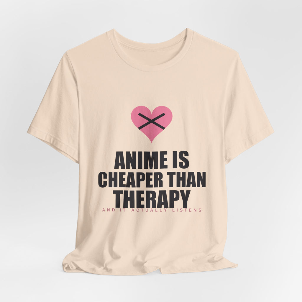 Cheaper Than Therapy Anime T-Shirt - original anime design, view 10