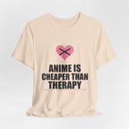 Cheaper Than Therapy Anime T-Shirt - original anime design, view 10