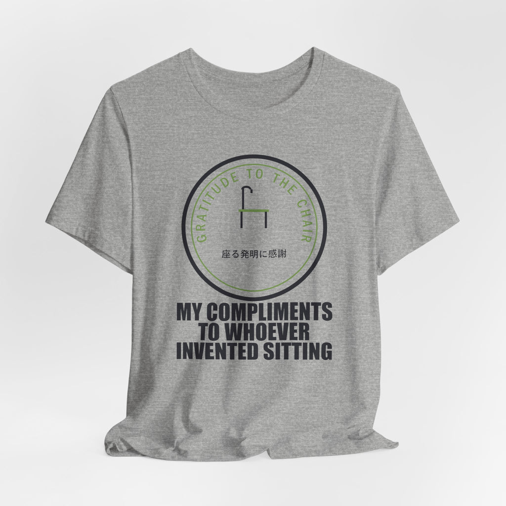 My Compliments To Whoever Invented Sitting Funny Anime T-Shirt - original anime design, view 15