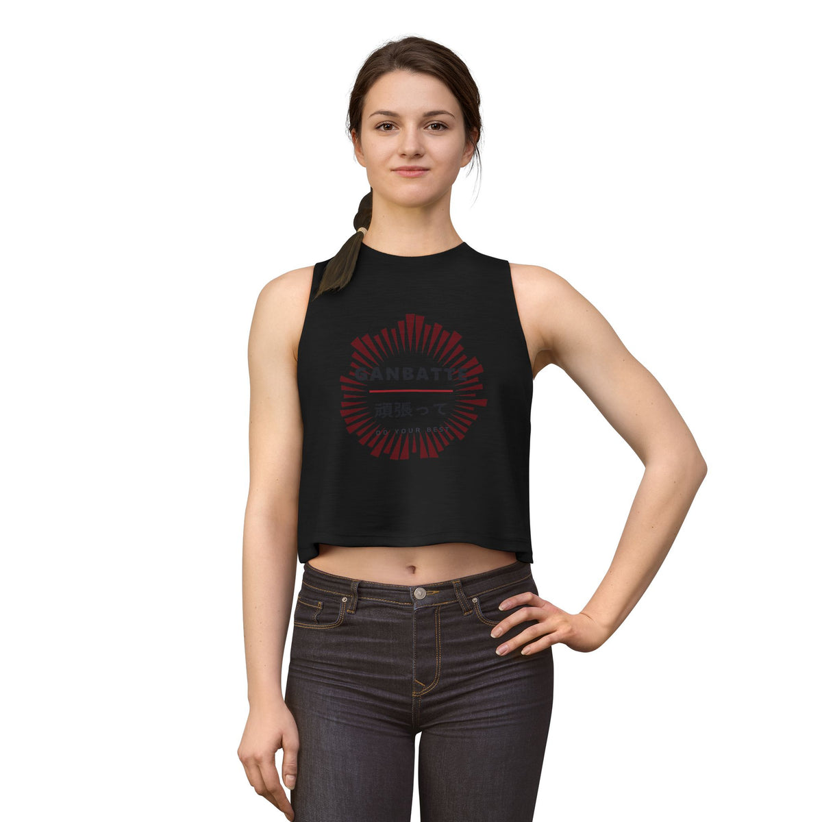 Ganbatte Crop Top - original anime design, view 8