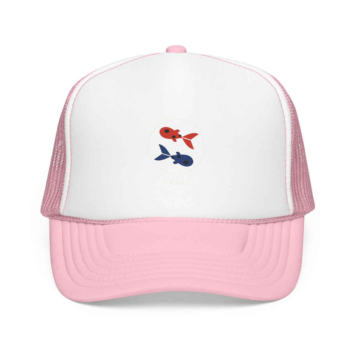Koi Pair Trucker Cap in Light Pink