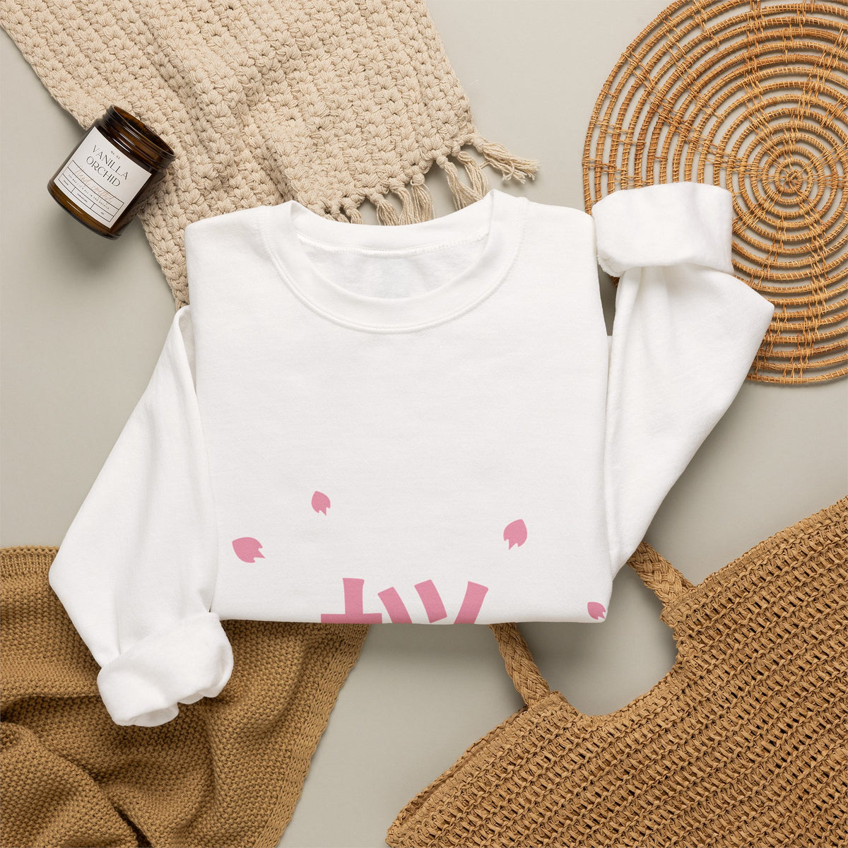 Sakura Season Sweatshirt - original anime design, view 3