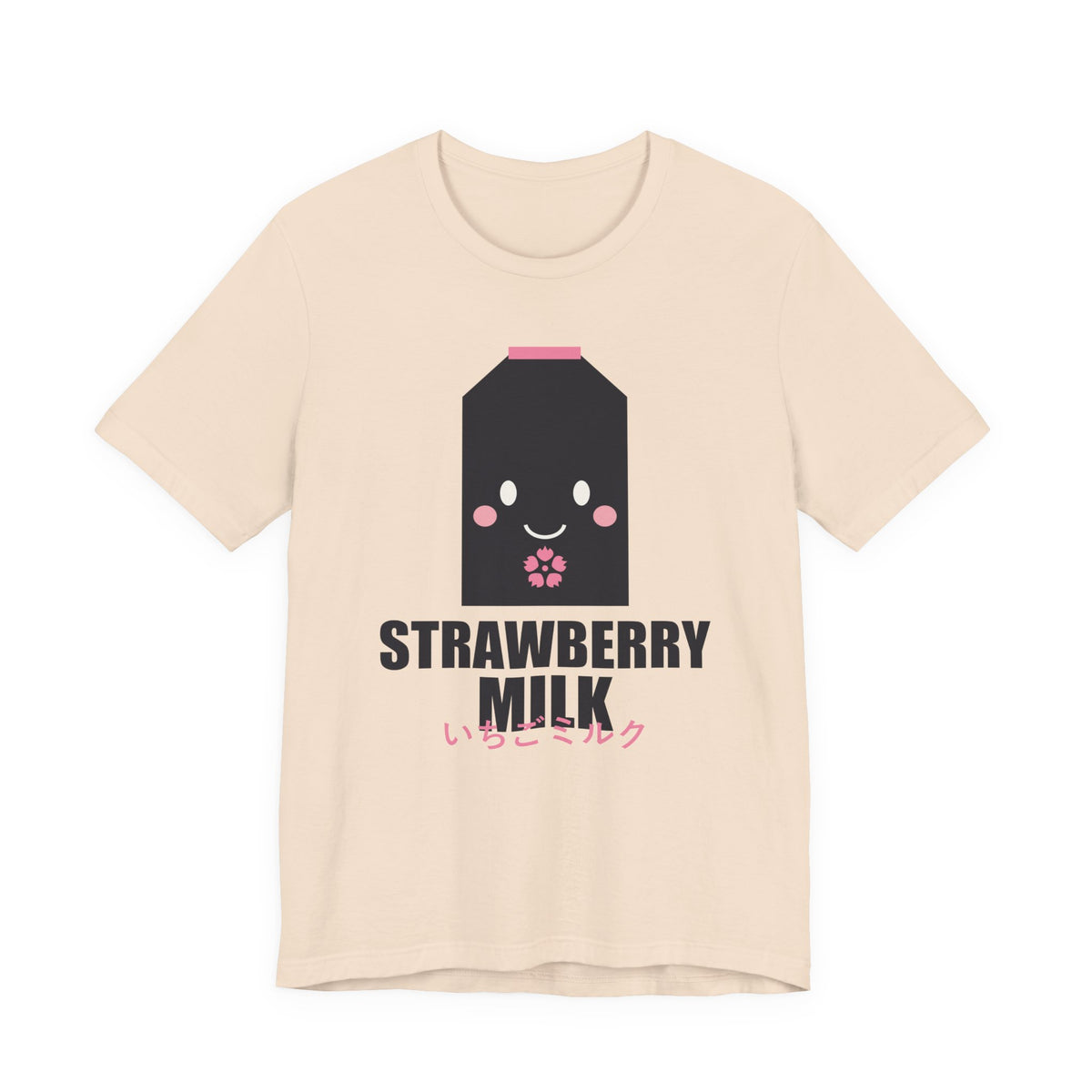 Strawberry Milk Anime T-Shirt in Soft Cream