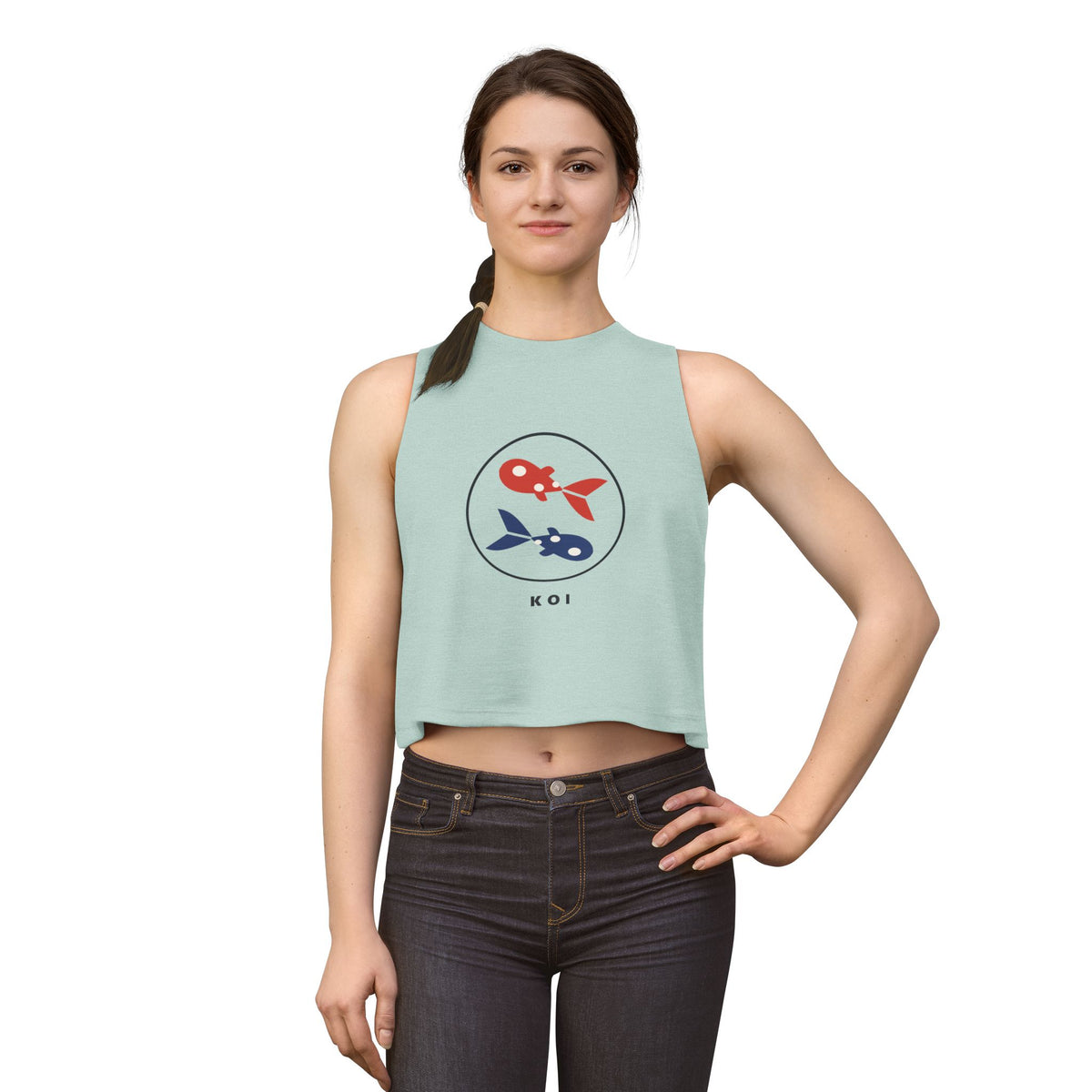 Koi Pair Crop Top - original anime design, view 11