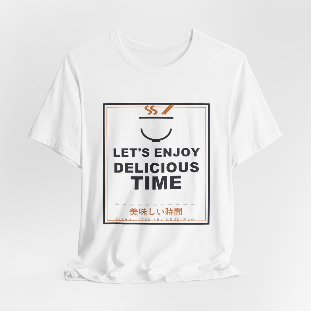 Let's Enjoy Delicious Time Funny Anime T-Shirt - original anime design, view 3