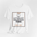 Let's Enjoy Delicious Time Funny Anime T-Shirt - original anime design, view 3