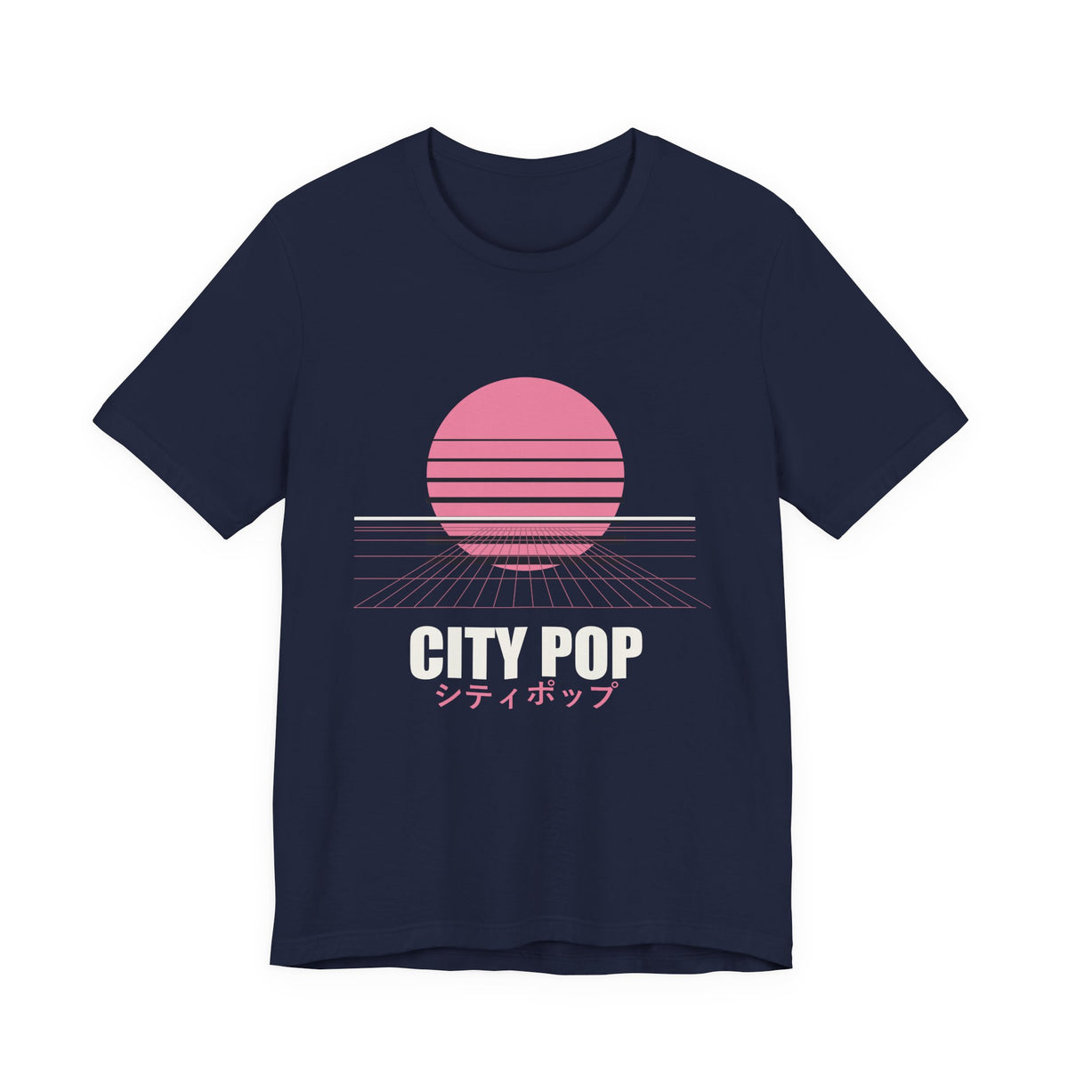 City Pop Anime T-Shirt in Navy