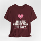 Cheaper Than Therapy Anime T-Shirt - original anime design, view 25