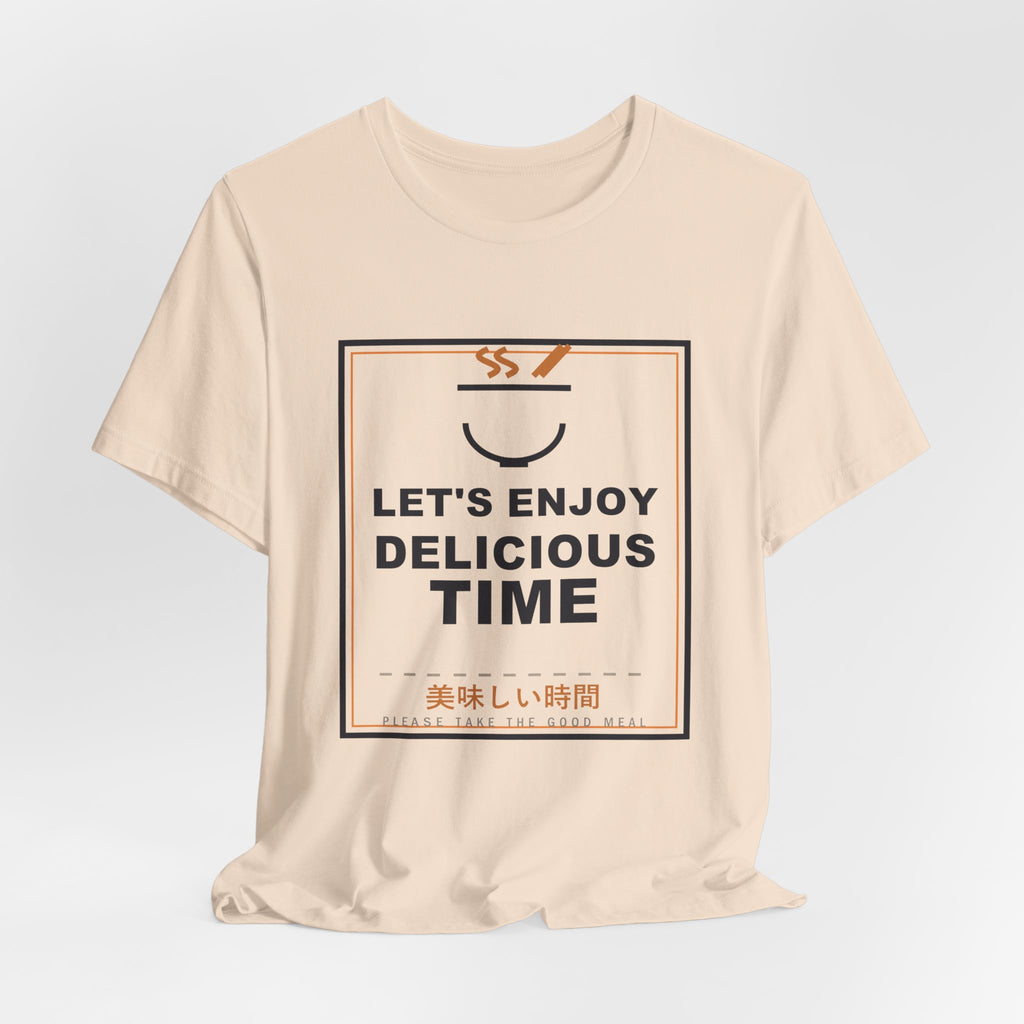 Let's Enjoy Delicious Time Funny Anime T-Shirt - original anime design, view 9