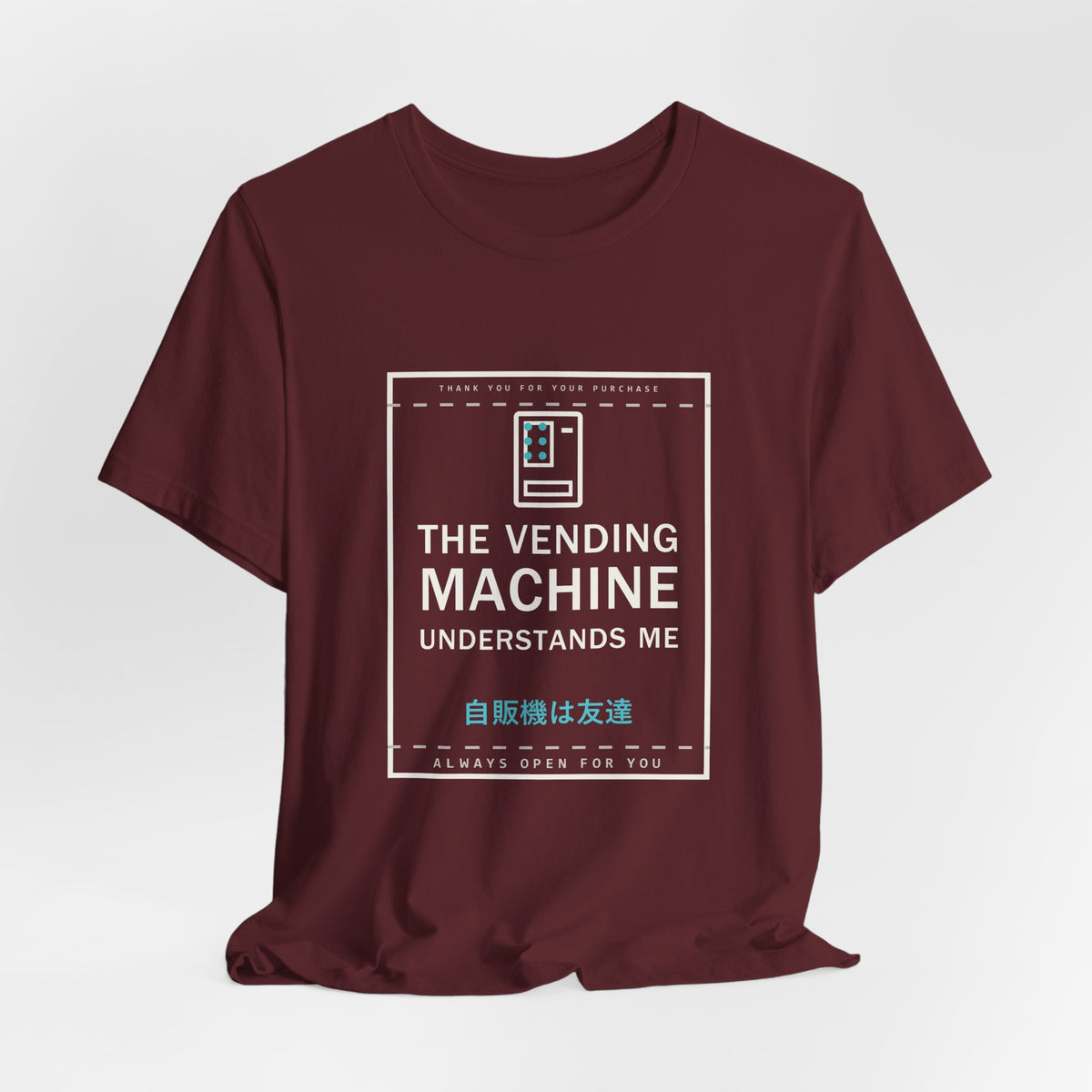 The Vending Machine Understands Me Funny Anime T-Shirt - original anime design, view 24