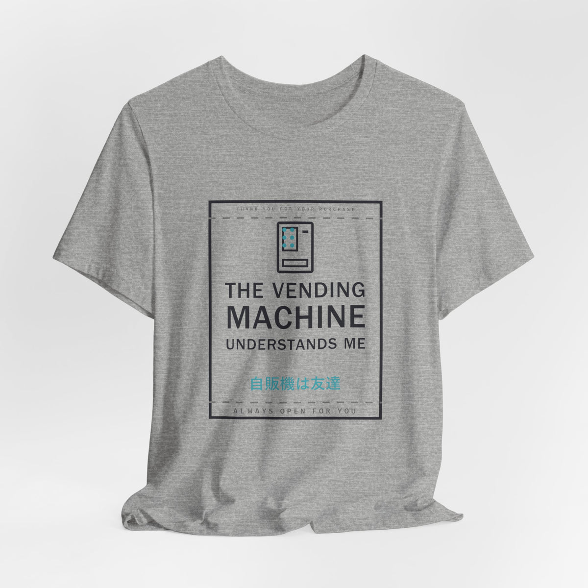 The Vending Machine Understands Me Funny Anime T-Shirt - original anime design, view 15