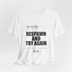 Respawn And Try Again Anime T-Shirt - original anime design, view 4