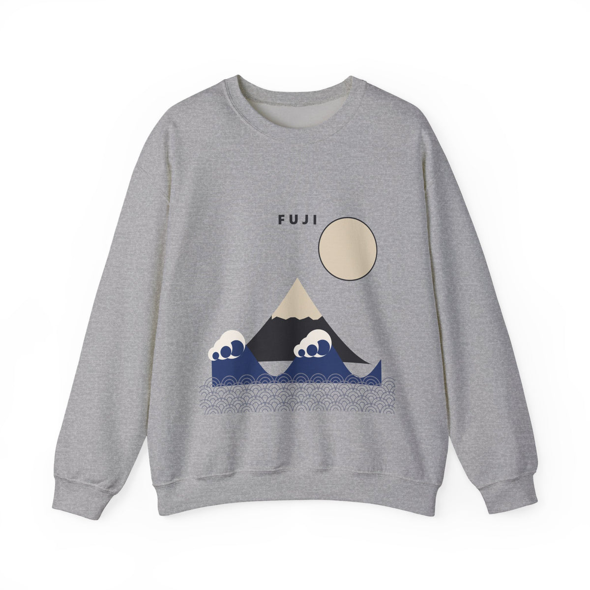 Fuji & Wave Sweatshirt in Sport Grey