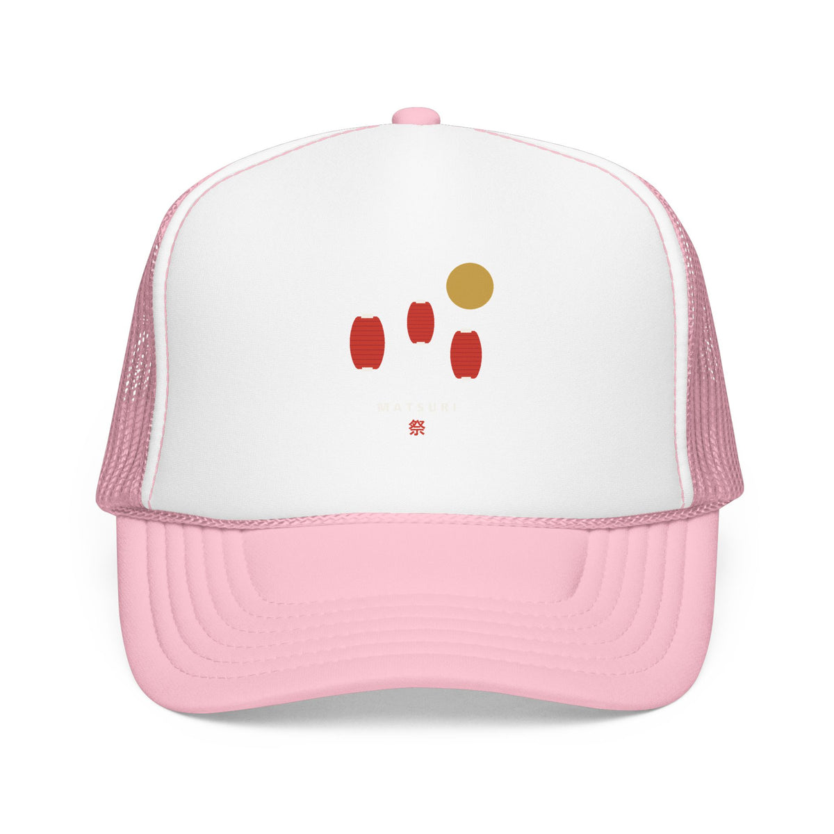 Matsuri Lanterns Trucker Cap in Light Pink