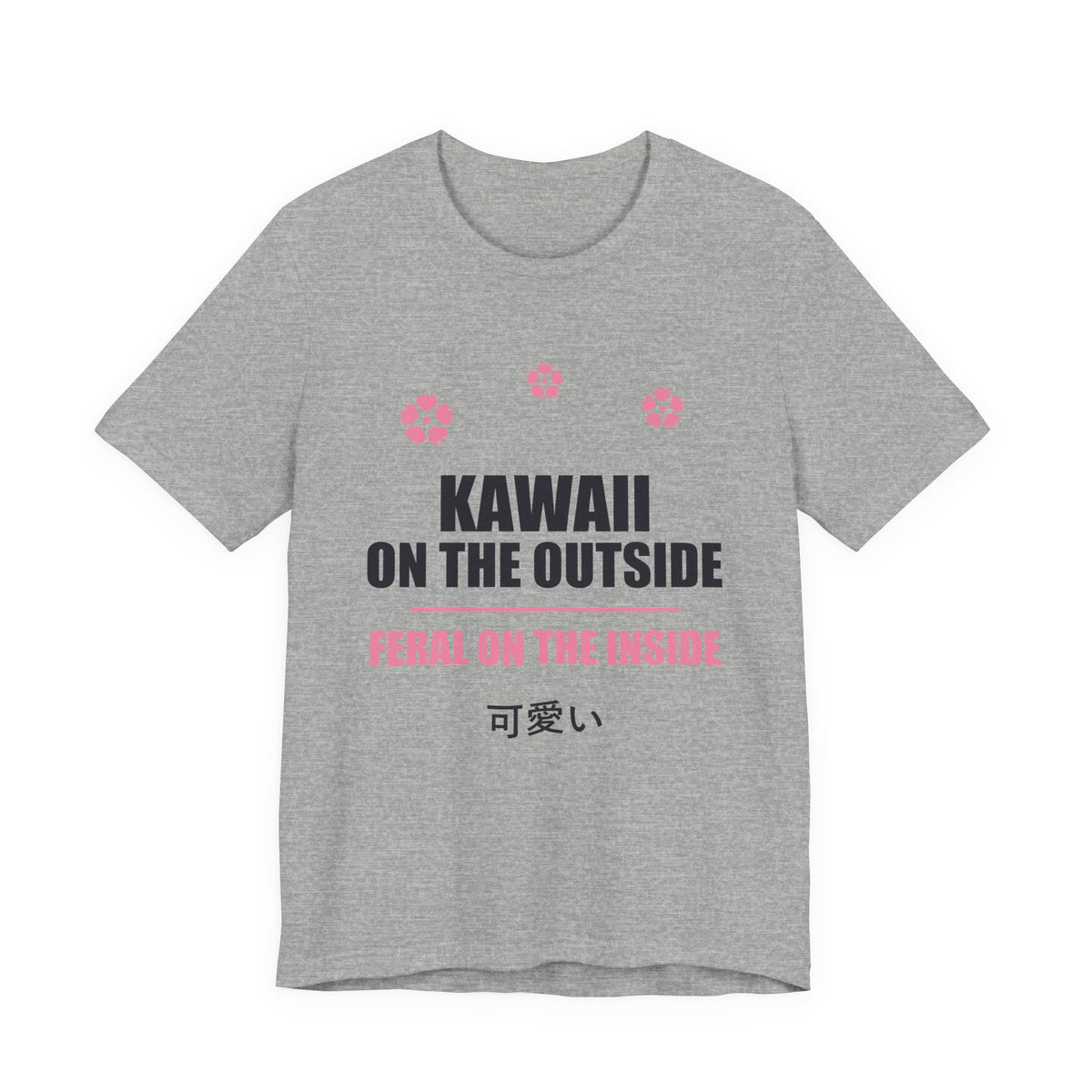 Kawaii But Feral Anime T-Shirt in Athletic Heather