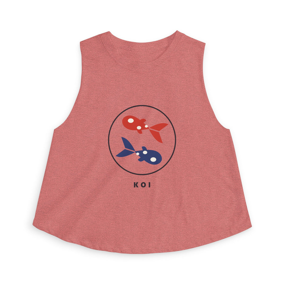 Koi Pair Crop Top in Heather Mauve
