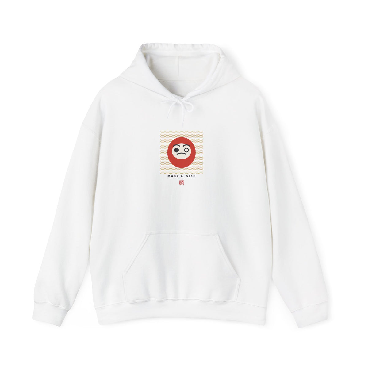 Daruma Wish Hoodie in White