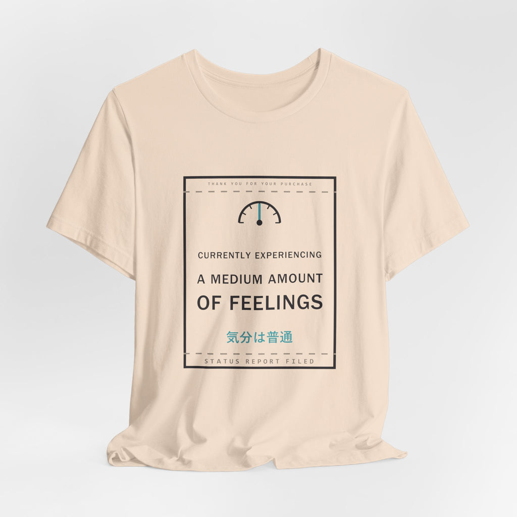Currently Experiencing A Medium Amount Of Feelings Funny Anime T-Shirt - original anime design, view 9