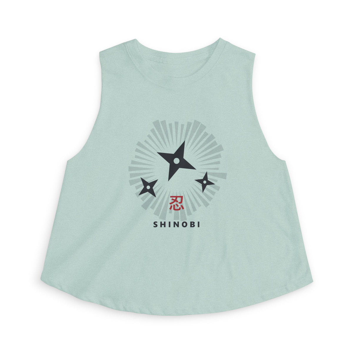 Shinobi Crop Top in Heather Dusty Blue
