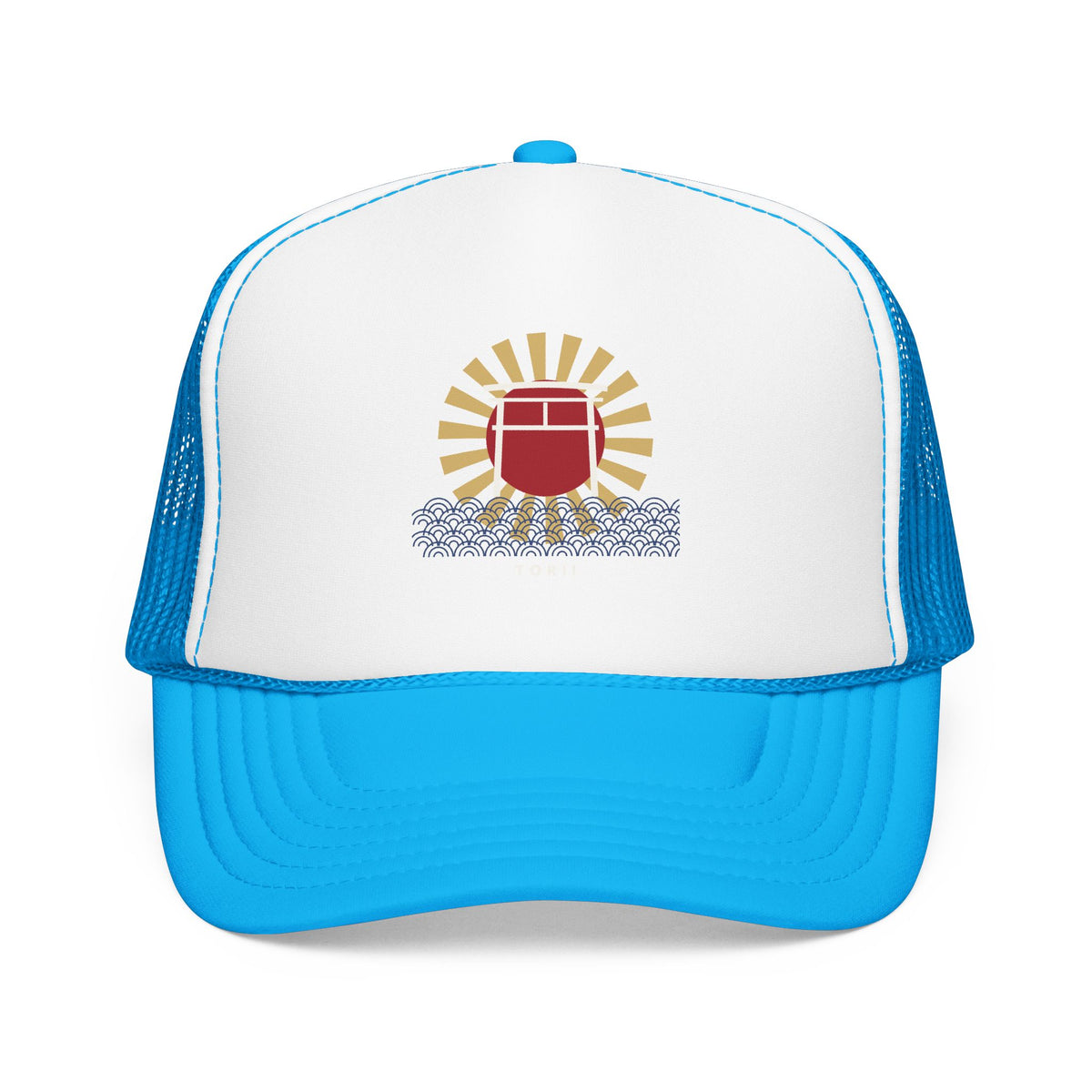 Torii Gate Trucker Cap in Blue