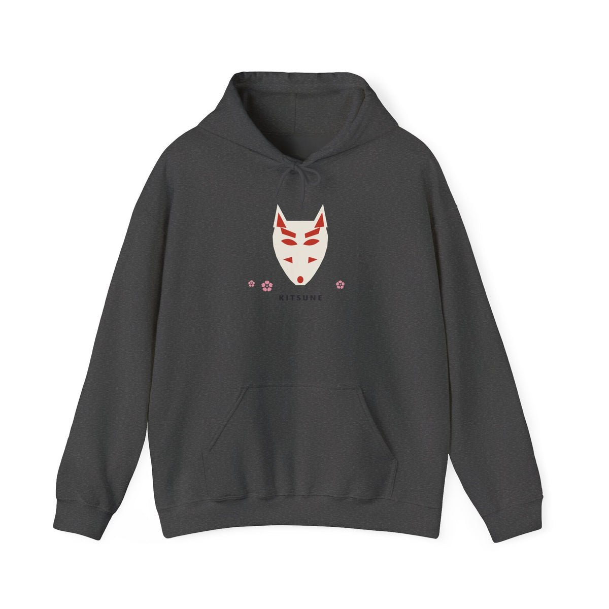 Kitsune Mask Hoodie in Dark Heather