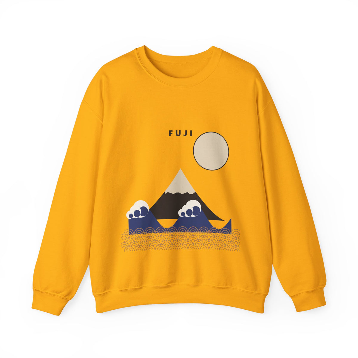 Fuji & Wave Sweatshirt in Gold