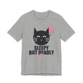 Sleepy But Deadly Anime T-Shirt in Athletic Heather