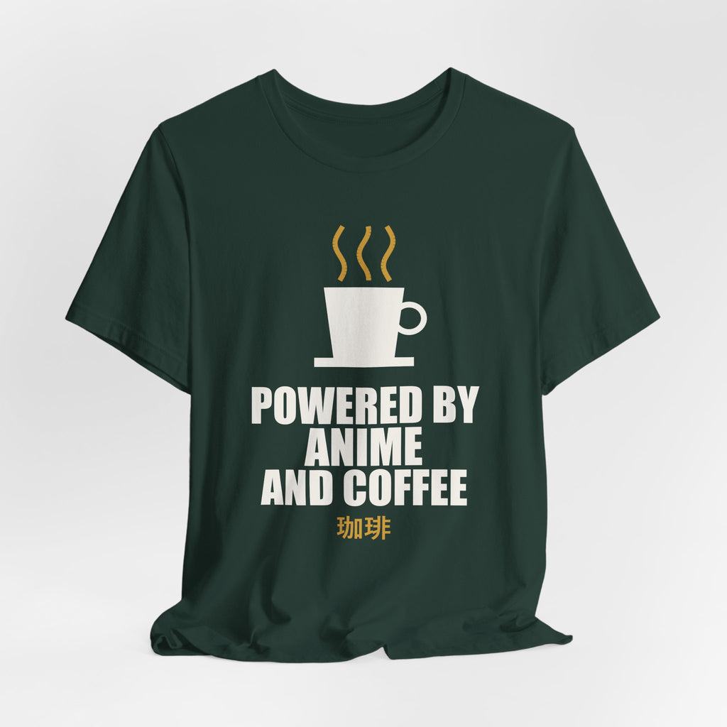Powered By Anime And Coffee T-Shirt - original anime design, view 13