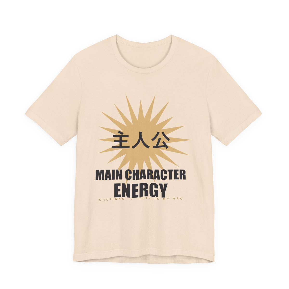 Main Character Energy Anime T-Shirt in Soft Cream