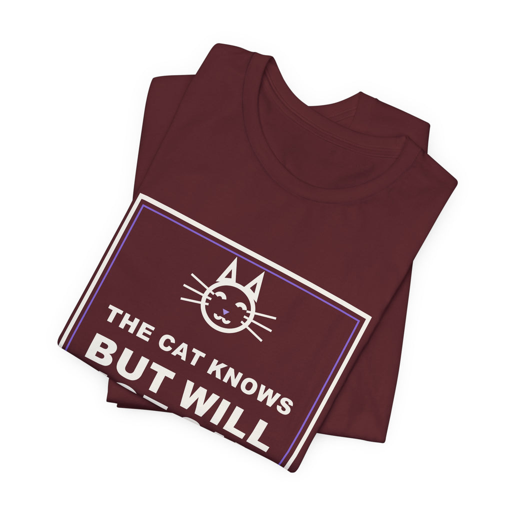 The Cat Knows But Will Not Say Funny Anime T-Shirt - original anime design, view 23