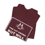 The Cat Knows But Will Not Say Funny Anime T-Shirt - original anime design, view 23