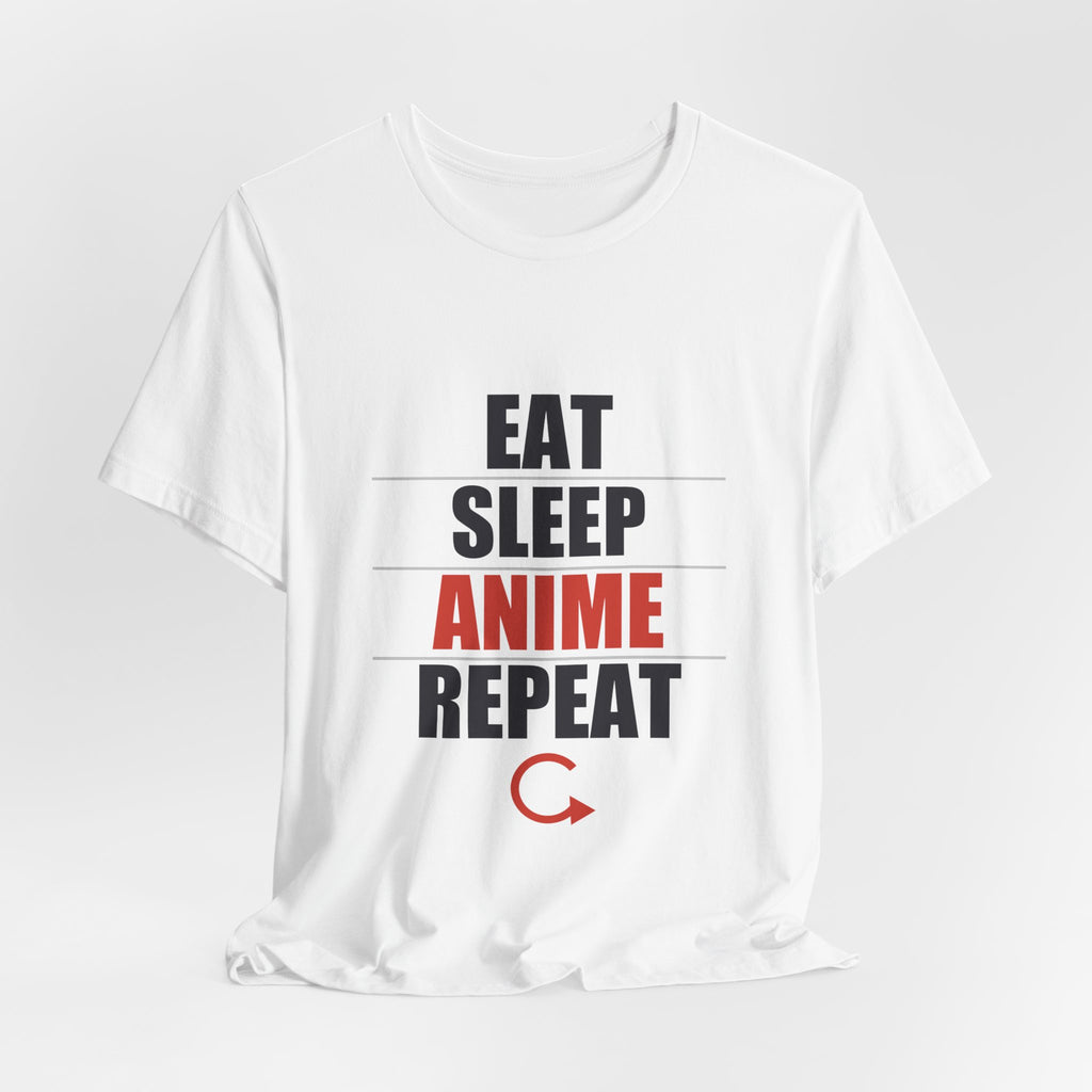 Eat Sleep Anime Repeat T-Shirt - original anime design, view 4